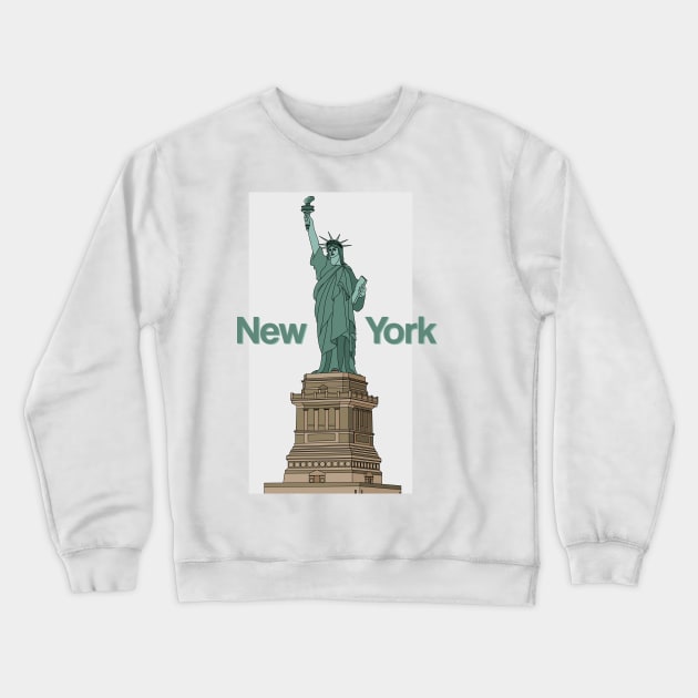 New York (statue of liberty) Crewneck Sweatshirt by adrianserghie